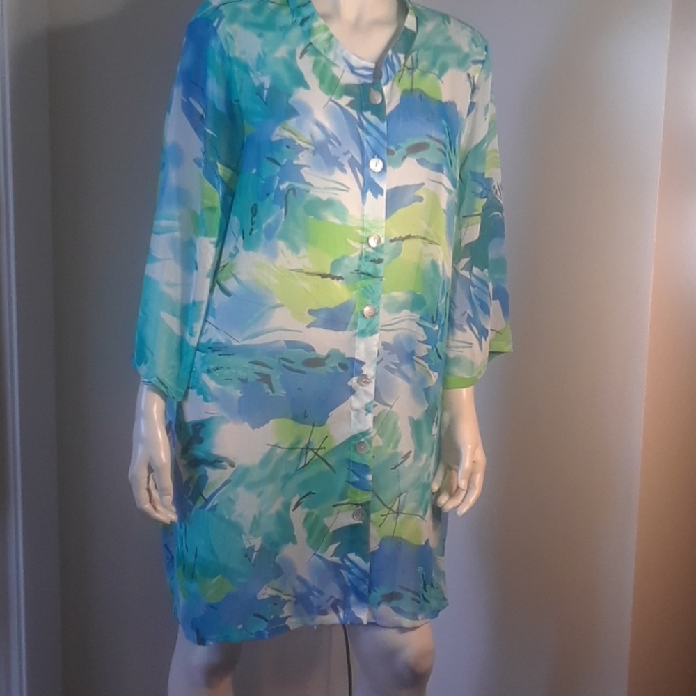 Ulla Poplin semi sheer cover-up 20-22